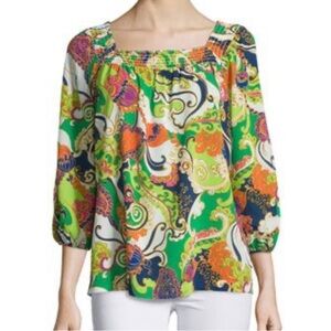 Trina Turk Multicolor Paisley Blouse